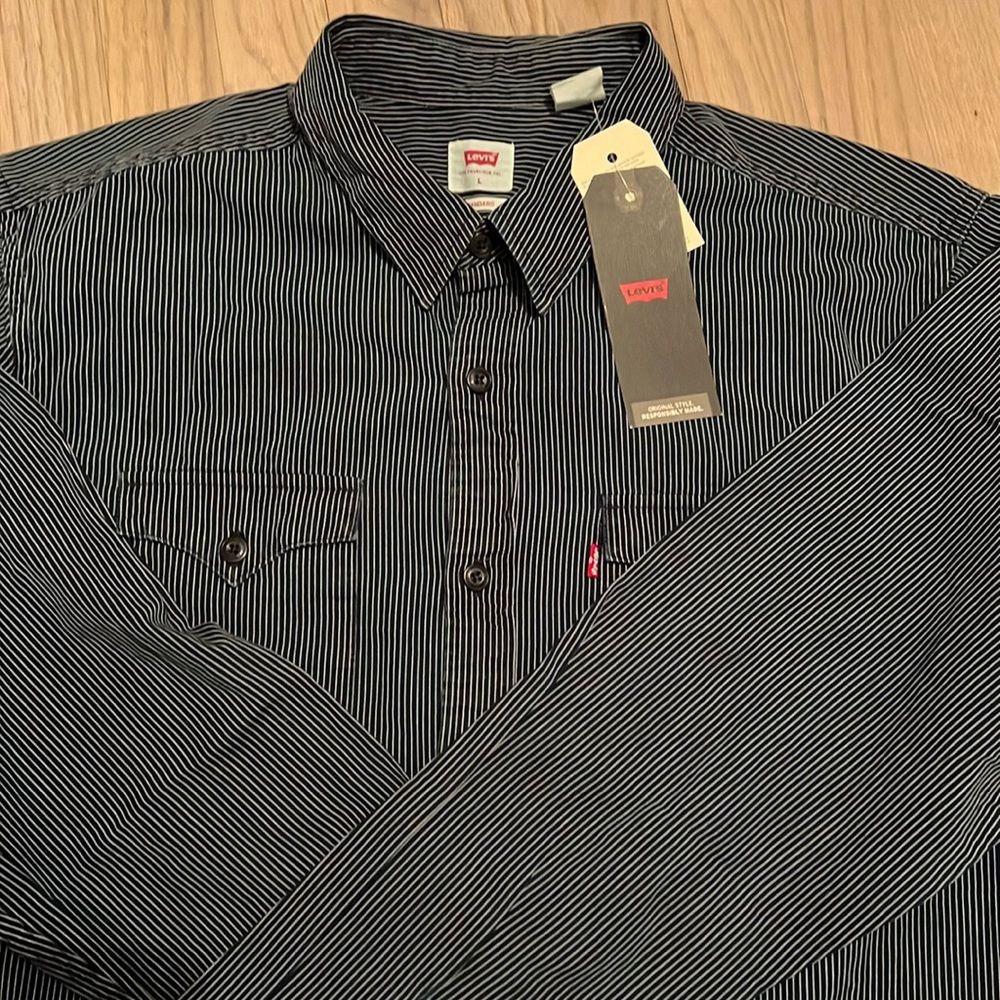 Men's Levi's button-down shirt.